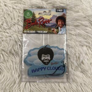 Bob Ross 3 pack car air freshner Fresh Linen Happy Clouds New